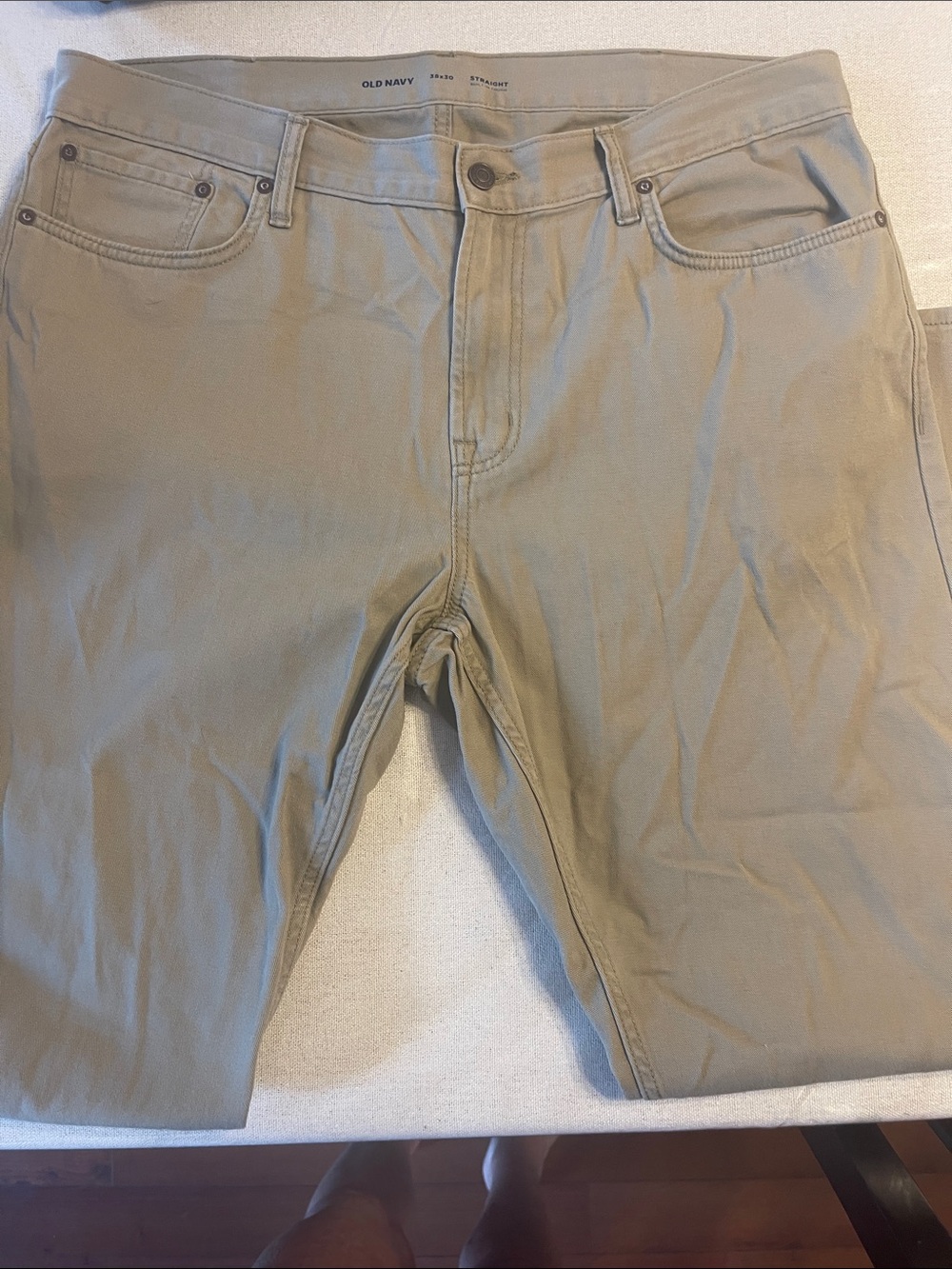 Old Navy Beige Straight-Leg Pants